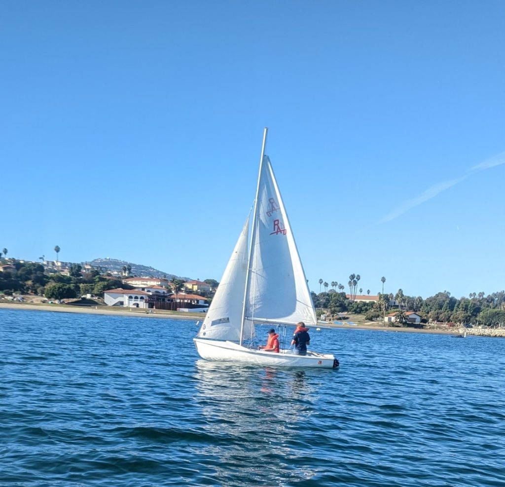 Sea Scouts on a sailboat