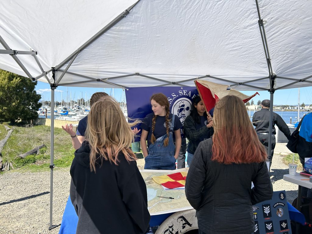 Recruiting booth at open house