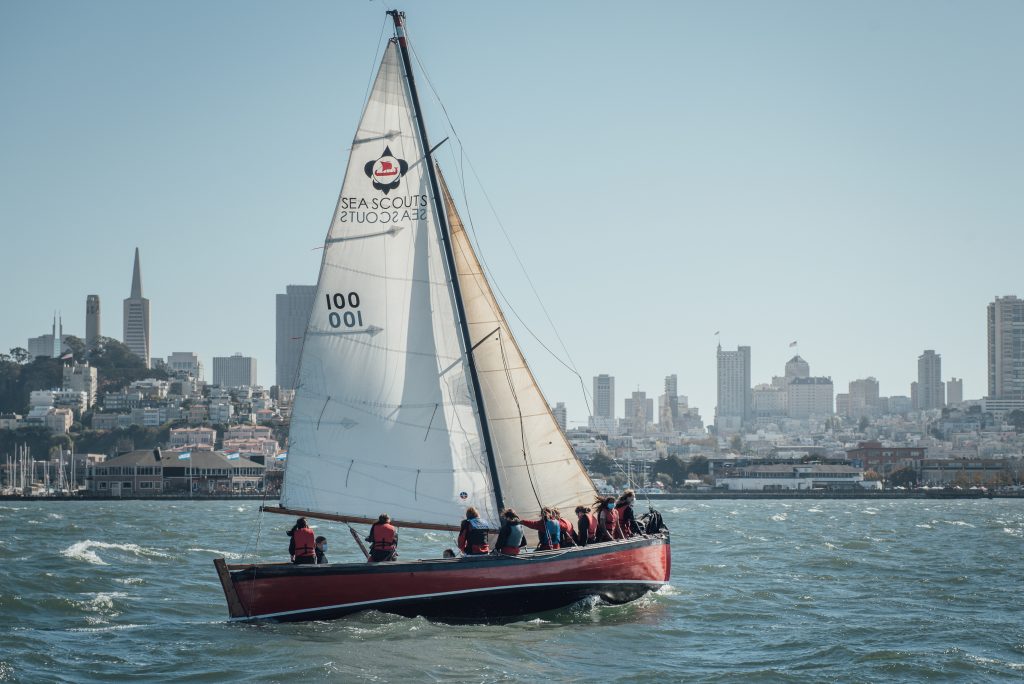 Viking sailing along the SF cityfront